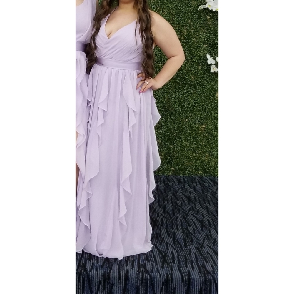 David's bridal chiffon bridesmaid dress- vera wang